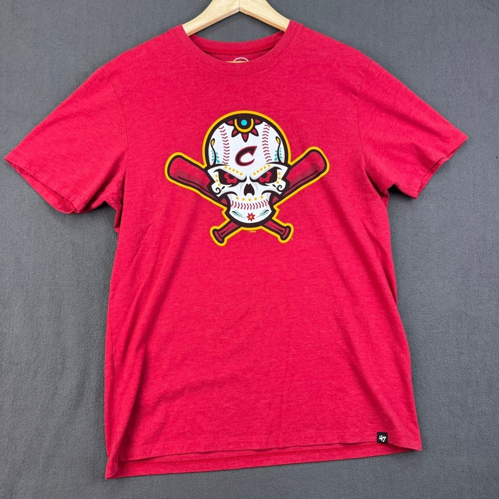 '47 Brand T-Shirt Men's Size L Red Cincinnati Reds MLB Sugar Skull Graphic Tee